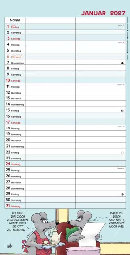 Innenansicht von „Uli Stein Timer für zwei 2027: Monatskalender für die Wand“