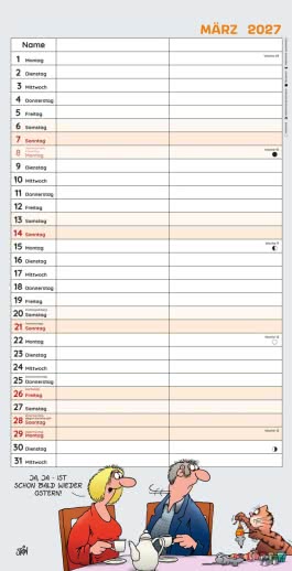 Innenansicht von „Uli Stein Timer für zwei 2027: Monatskalender für die Wand“