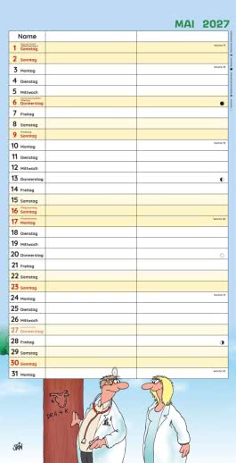 Innenansicht von „Uli Stein Timer für zwei 2027: Monatskalender für die Wand“