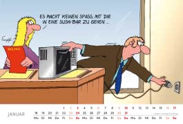 Innenansicht von „Uli Stein Tischkalender 2027: Monatskalender zum Aufstellen“