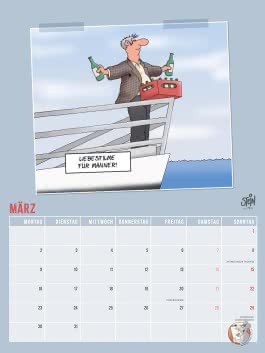 Viel Spaß im neuen Jahr 2026 mit Uli Stein by CheekYmouse: Monatsplaner mit komplett neuen Cartoons