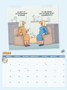 Innenansicht von „Viel Spaß im neuen Jahr 2027 mit Uli Stein by CheekYmouse: Monatsplaner mit komplett neuen Cartoons“