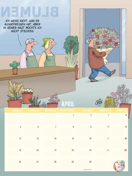 Innenansicht von „Viel Spaß im neuen Jahr 2027 mit Uli Stein by CheekYmouse: Monatsplaner mit komplett neuen Cartoons“