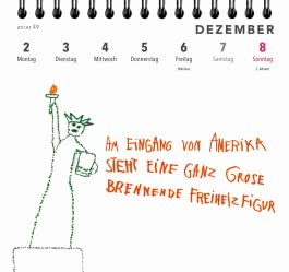 Wegetarier essn nur Tire di im Weg stehn – Postkartenkalender 2024