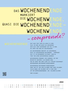 Innenansicht von „Zungenbrecher-Wandkalender 2027 - Abera kadabera! Willkommen in Barbaras Rhabarberbar!“