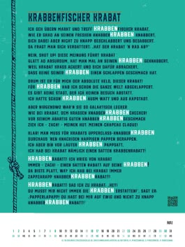 Innenansicht von „Zungenbrecher-Wandkalender 2027 - Abera kadabera! Willkommen in Barbaras Rhabarberbar!“