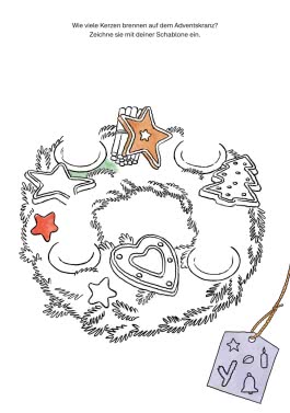 Conni Gelbe Reihe (Beschäftigungsbuch): Mein Schablonen-Malbuch für Weihnachten