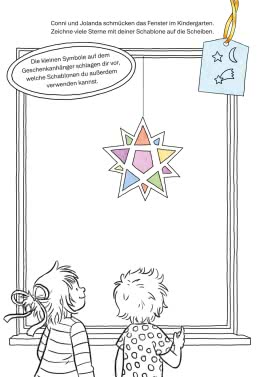 Conni Gelbe Reihe (Beschäftigungsbuch): Mein Schablonen-Malbuch für Weihnachten