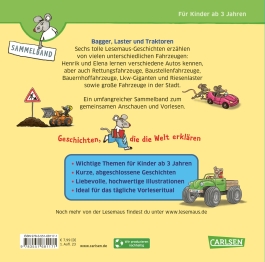 LESEMAUS Sonderbände: Bagger, Laster und Traktoren  – Alles über Fahrzeuge