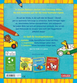 Das dicke Kindergarten-Malbuch: Fahrzeuge