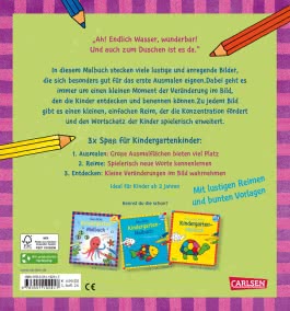 Ausmalbilder für Kita-Kinder: Das dicke Kindergarten-Malbuch: vorher und nachher