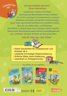 LESEMAUS zum Lesenlernen Sammelbände: Die spannendsten Blaulicht-Silben-Geschichten