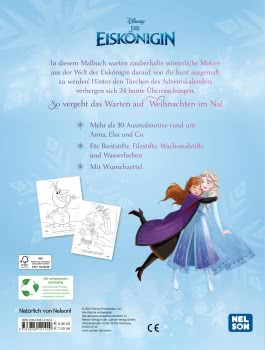 Disney Die Eiskönigin: Mein Adventskalender-Malbuch