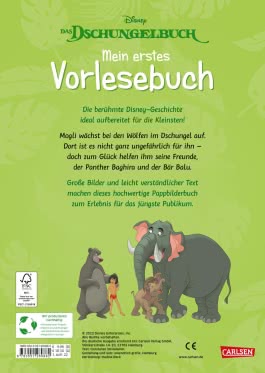 Disney Pappenbuch: Das Dschungelbuch – Mein erstes Vorlesebuch