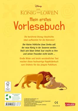 Disney Pappenbuch: Der König der Löwen – Mein erstes Vorlesebuch