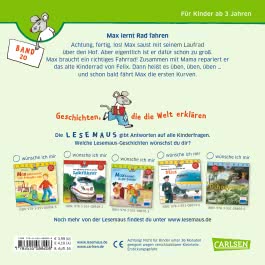 LESEMAUS 20: Max lernt Rad fahren