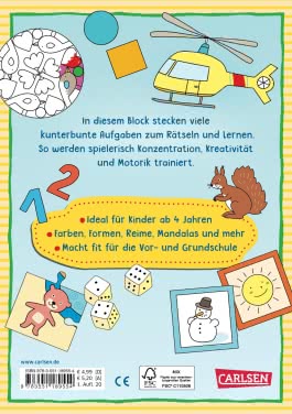 Mein bunter Lern- und Rätselblock: Kindergarten