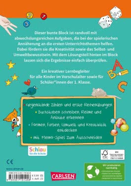 Schlau für die Schule: Mein bunter Vorschul-Block