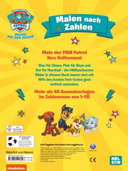 PAW Patrol Kindergartenheft: Malen nach Zahlen