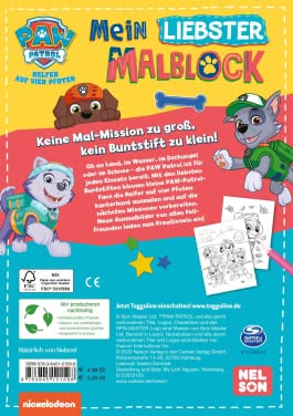 PAW Patrol Kindergartenheft: Mein liebster Malblock