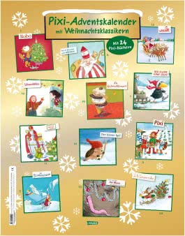 Rückseite von „Pixi Adventskalender GOLD 2026“