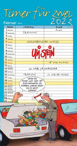 Uli Stein – Timer für zwei 2023: Monatskalender für die Wand