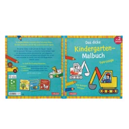 Das dicke Kindergarten-Malbuch: Fahrzeuge