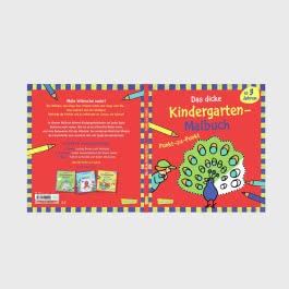 Ausmalbilder für Kita-Kinder: Das dicke Kindergarten-Malbuch: Punkt-zu-Punkt