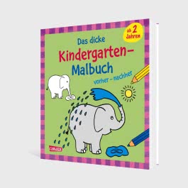 Ausmalbilder für Kita-Kinder: Das dicke Kindergarten-Malbuch: vorher und nachher
