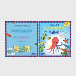 Ausmalbilder für Kita-Kinder: Das dicke Kindergarten-Malbuch: Weiterkritzeln