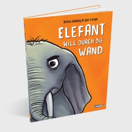 Elefant will durch die Wand