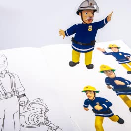 Feuerwehrmann Sam: Malbuch mit Fensterstickern