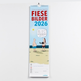 Fiese Bilder Streifenkalender 2026: Monatskalender für die Wand