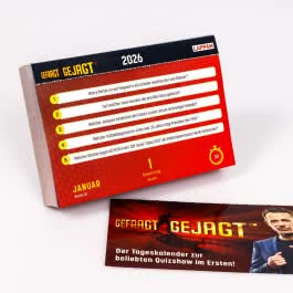 Gefragt Gejagt – Tagesabreißkalender 2026