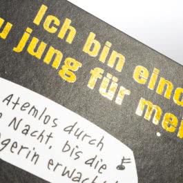 Ich bin eindeutig zu jung für mein Alter!
