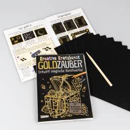 Kratzbilder für Kinder: Kreative Kratzkunst: Goldzauber