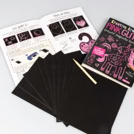 Kratzbilder für Kinder: Kreative Kratzkunst: Pink Glitzer