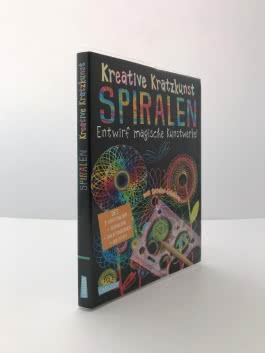 Kreative Kratzkunst: Spiralen: Set mit 7 Kratztafeln, Spirograph, Anleitungsbuch und Holzstift