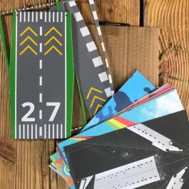 Bastelset für Kinder: Kreatives Bastelset: Turbo-Papierflieger