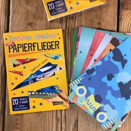 Bastelset für Kinder: Kreatives Bastelset: Turbo-Papierflieger