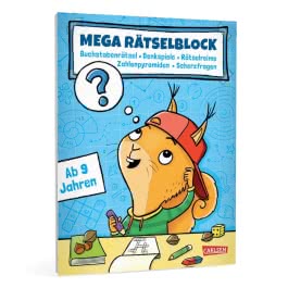 Mega Rätselblock - Buchstabenrätsel, Denkspiele, Zahlenpyramiden, Rätselreime, Scherzfragen 