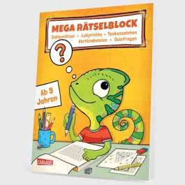 Rätseln für Kinder ab 8: Mega Rätselblock - Zahlenrätsel, Labyrinthe, Teekesselchen, Wortknobeleien, Quizfragen