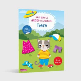 Mein buntes Anzieh-Stickerbuch: Tiere