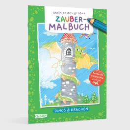 Ausmalbilder für Kita-Kinder: Mein erstes großes Zauber-Malbuch: Dinos & Drachen