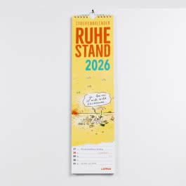 Ruhestand Streifenkalender 2026: Monatskalender für die Wand