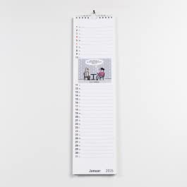 Ruhestand Streifenkalender 2026: Monatskalender für die Wand