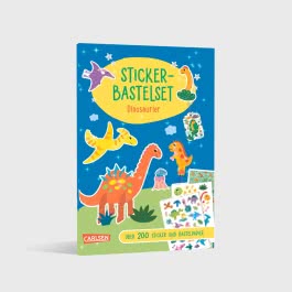 Bastelset für Kinder: Sticker-Bastelset: Dinosaurier