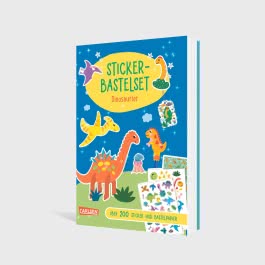 Bastelset für Kinder: Sticker-Bastelset: Dinosaurier