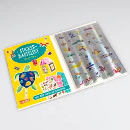 Bastelset für Kinder: Sticker-Bastelset: Glitzer-Tiere