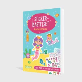 Bastelset für Kinder: Sticker-Bastelset: Meerjungfrauen